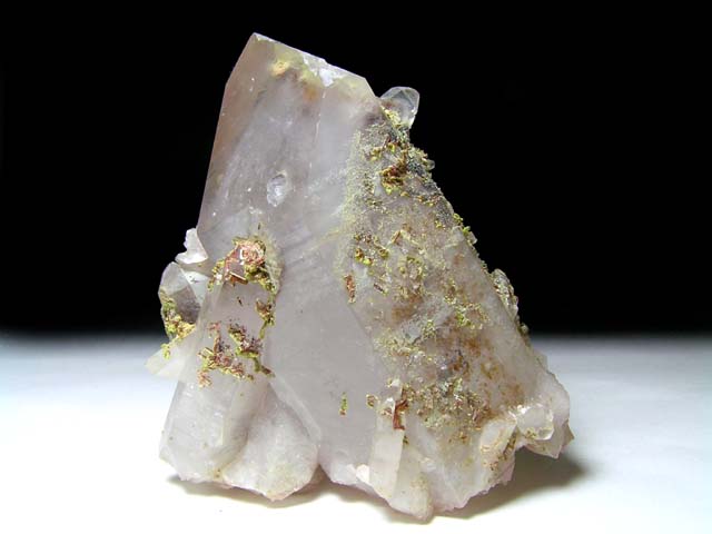 橘　 水晶 1点物】ペルー産◇水晶共生 パイライト 51x39x20mm クラスター
